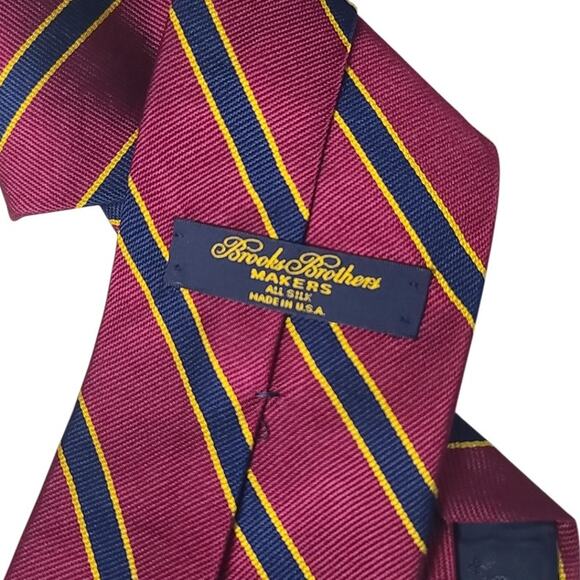 Vintage Silk Ties Lot of 4 Brooks Brothers Michael Kors Polo Red Brown Shades - Picture 9 of 9